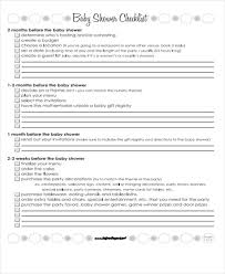 Baby Shower To Do List Templates 4 Free Word Pdf Format Download