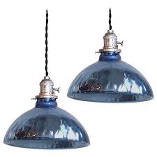 Blue Mercury Glass Pendant Lights At
