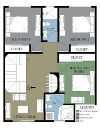 coloured rendered floor plan for your