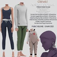 april 2022 cc pack clothes for females
