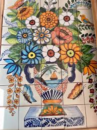 35 Pieces Mexican Tile Wall Mural