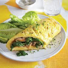 mushroom and spinach omelet
