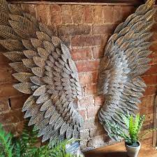 Greywash Metal Angel Wings The