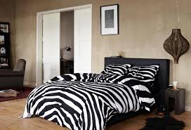 bedding with zebra pattern interior