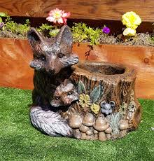 Concrete Fox Planter Stone Cold Creations