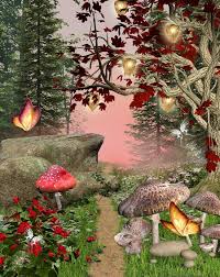 Enchanted Forest Fairy Wall Mural Wallpaper