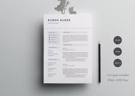 Page Resume Template Indd Docx Templates Creative Mockup Market