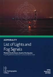 Admiralty List Of Lights And Fog Signals Np83 Vol K