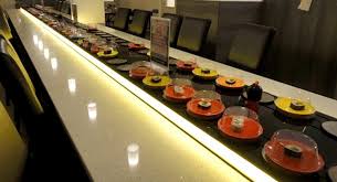 Click for all you can eat prices/hours. Running Sushi Asahi Running Sushi
