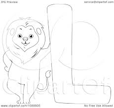 Download and print these lion cub coloring pages for free. Clipart Outlined L Is For Lion Coloring Page Royalty Free Vector Illustration By Bnp Design Studio 1088905