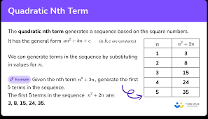 Quadratic Nth Term Gcse Maths Steps