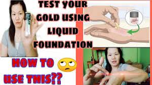 how to test gold jewelry using liquid