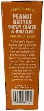 Trader Joe S Peanut Butter Chewy Coated Drizzled Granola Bars Nutrition gambar png