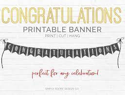 congratulations banner diy printable