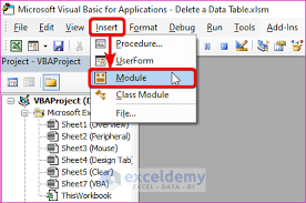how to delete a data table in excel 4