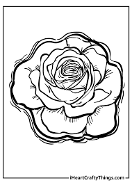 Coloring page of a rose. Rose Coloring Pages Original And 100 Free 2021