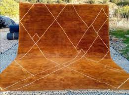 burnt orange moroccan berber wool rug