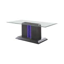 Coffee tables, cocktail tables, side tables, wall tables, and portable bars. Danziger Pedestal Base Coffee Table With Led Light Gray Mibasics Target