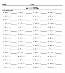 Algebra worksheets and online activities. Basic Algebra Equations Worksheet And Answers Tessshebaylo