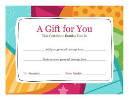 Certificates Fascinating Gift Certificate Template Word