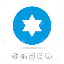 Star Of David Sign Icon Symbol Of Israel Jewish Hexagram Symbol