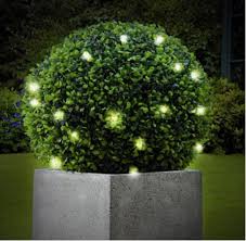Artificial Topiary Ball With Led Lights Ideias