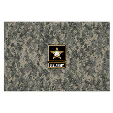 Us Army Logo Camo Non Slip Area Rug