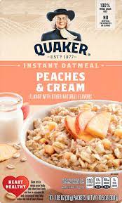 quaker instant oatmeal peaches cream