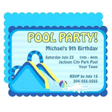 Splash Birthday Party Invitations Swimming Invitation Pool