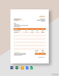 free cleaning services receipt template