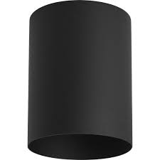 5 Black Led Outdoor Flush Mount Cylinder P5774 31 30k Progress Lighting