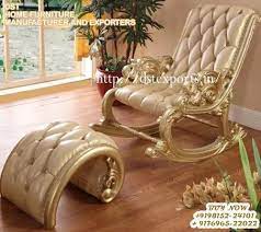 Luxury Carved Rocking Chair With