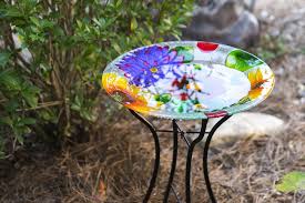 Garden Treasures Fl Glass Birdbath