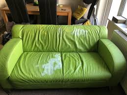 lime green sofa leather restoration