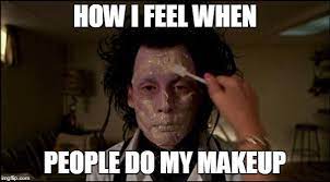 makeup friends doing caked on too much