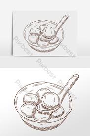 Fotografi makanan dan kiat dalam penataan. Drawing Line Drawing Sketch Snack Glutinous Rice Ball Dessert Illustration Png Images Psd Free Download Pikbest