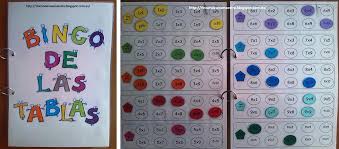Como hacer un juego matematico con material reciclable. Material Manipulativo El Bingo De Las Tablas De Multiplicar