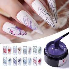 unghie con spider web nail art gel