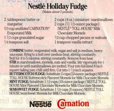 nestle holiday fudge recipe clipping