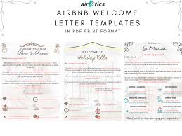 airbnb welcome letter templates