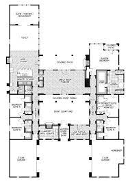 Rounded, organic forms give the entire structure a smooth appearance. Pin By Althea Eisaman On House Plans Spanish House Plans Mexican Hacienda Floor Plans Unique House Plans