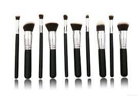 hot professional makeup brush set synthetic hair kabuki brush cosmetic brush set black make up brush kits foundation brush canada 2019 from