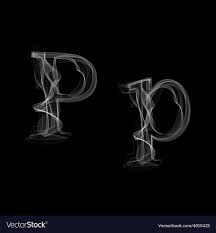 Smoke Font Letter P