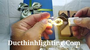 Dây đèn led dùng pin trang trí hộp quà