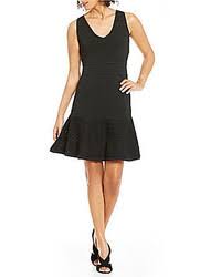 Halogen® ottoman knit fit & flare dress (regular & petite) | nordstrom. Women S Black Knit Fit And Flare Dresses By Michael Michael Kors Lookastic