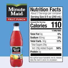 minute maid real fruit punch juice 20