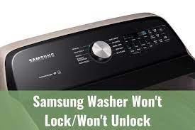 Pressing the on/off or start/pause button will reset the washer if water is no longer in it. Samsung Washer Won T Lock Won T Unlock Ready To Diy