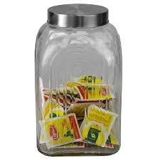 Glass Jar With Silver Lid Hdc59822