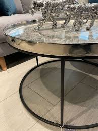 Coffee table features choose a coffee table that fits your style and your needs. Set Of 2 Silver Metal Round Coffee Tables