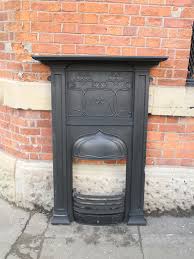 Art Nouveau Cast Iron Combination Fireplace